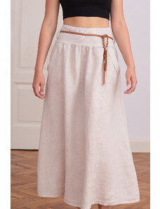 Glara Long linen skirt