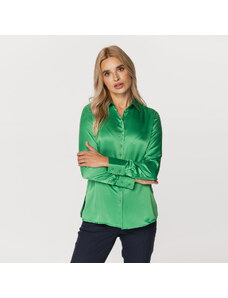 Willsoor Camisa Color Verde Para Mujer 15572