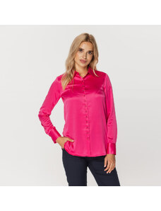 Willsoor Camisa Color Rosa Intenso Para Mujer 15573