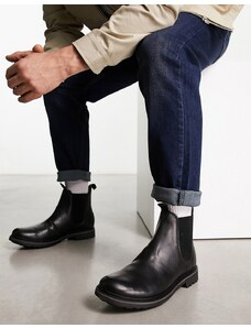 Botas Chelsea negras de estilo casual de cuero Dylan de Schuh-Black