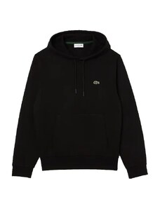 Lacoste Jersey Organic Brushed Cotton Hoodie - Noir