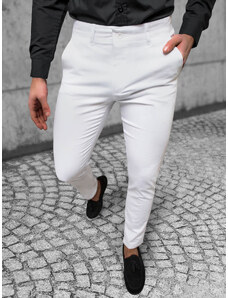 Pantalón chino de hombre blancos OZONEE O/1000