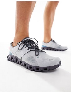 On Running Zapatillas de deporte azul glaciar y gris hielo para correr Cloud X 3 de ON-Blanco