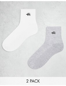 Pack de 2 pares de calcetines multicolores con logo de 4th & Reckless