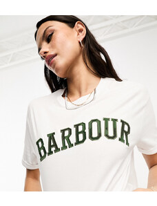 Camiseta blanca con logo exclusiva de Barbour x ASOS-Blanco