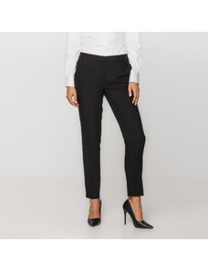 Willsoor Pantalones para mujer talla larga color negro 12140