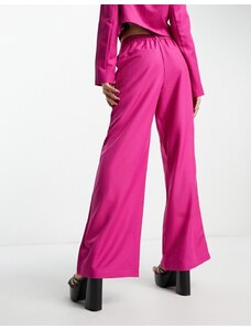 Pantalones de sastre rosas con pernera ancha de Only (parte de un conjunto)