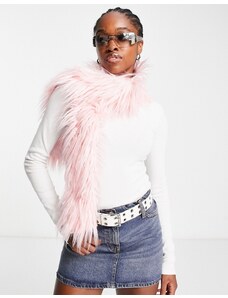 Bufanda rosa de piel sintética de Tammy Girl-Negro