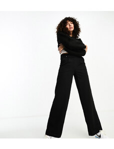 Pantalones negros de pernera ancha con detalle de botones de JDY Tall