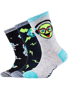 Skechers Calcetines 3PPK Boys Casual Space and Smileys Socks