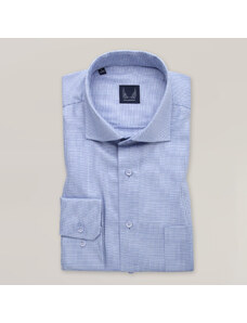 Willsoor Camisa Clásica Color Azul Claro Con Un Fino Estampado Para Hombre 15648