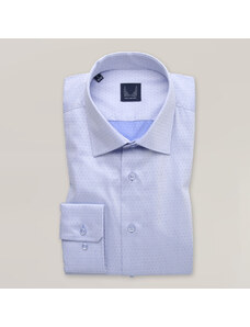 Willsoor Camisa Slim Fit Color Azul Claro Con Lunares Finos Para Hombre 15653