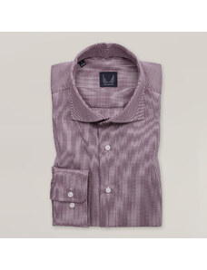 Willsoor Camisa Clásica Púrpura Con Discreto Estampado Pepito Para Hombre 15697