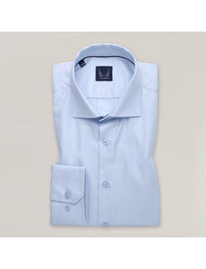 Willsoor Camisa Slim Fit Color Azul Claro Con Sutil Estampado de Gallo Para Hombre 15714