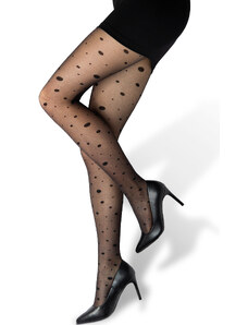 Glara Patterned tights with polka dots 30 DEN