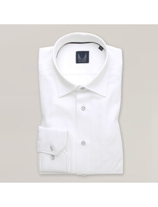 Willsoor Camisa Slim Fit Color Blanco Con Cuello Suave Para Hombre 15861