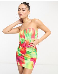 Missyempire Top estilo corsé con estampado abstracto de Missy Empire (parte de un conjunto)-Multicolor