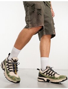 Zapatillas de deporte gris cemento y verde liquen intenso unisex impermeables ACS+ CSWP de Salomon-Beis neutro
