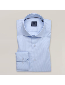 Willsoor Camisa slim fit color azul claro con estampado pepito para hombre 15905