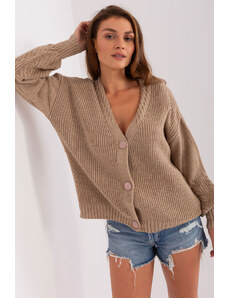 Glara Short wool sweater with large buttons