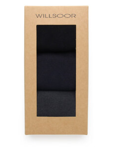 Willsoor Juego de 3 calcetines para hombre de color negro, azul oscuro y gris 13461