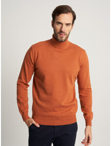 Willsoor Jersey De Algodón Color Naranja Con Cuello Alto Para Hombre 15738