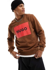 Hugo Red Sudadera color óxido con recuadro del logo Duragol de HUGO-Brown