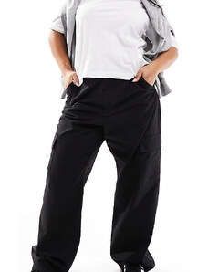 Pantalones cargo negros de corte recto ancho Donna de Dr Denim Plus