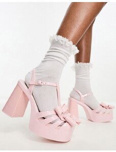 Zapatos rosa bebé con plataforma Party Jelly de Melissa x Viktor and Rolf