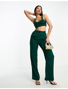 Pantalones verde esmeralda de pernera ancha de Kyo The Brand (parte de un conjunto)