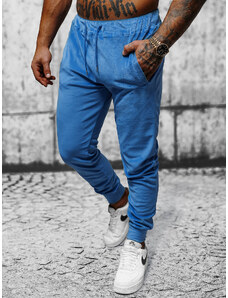 Pantalón velour de chándal de hombre azul OZONEE JS/8K1172/17