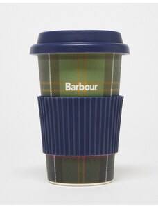 Taza de viaje a cuadros tartán reutilizable de Barbour-Sin color