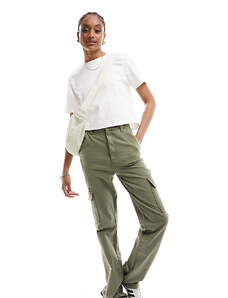 ASOS Tall Pantalones cargo caquis de corte slim con bolsillos de ASOS DESIGN Tall-Verde