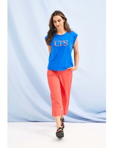 LolitasyL Camiseta azul Klein logo strass LTS Lolitas&L