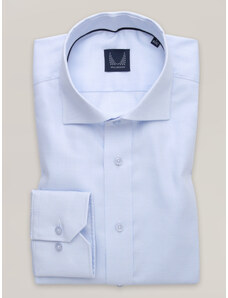 Willsoor Camisa clásica en color azul claro con estampado pequeño para hombre 16044