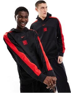 Sudadera negra unisex con capucha y diseño de los Chicago Bulls de la NBA de Nike Basketball-Negro