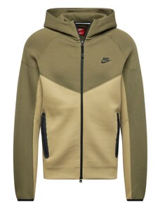 Nike Sportswear Sudadera con cremallera 'TCH FLC' caqui / oliva / negro