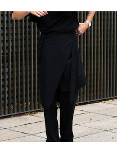 Falda negra utilitaria con detalle de bolsillo de Labelrail x Isaac Hudson-Negro