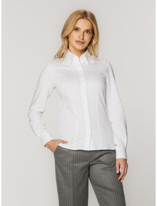 Willsoor Camisa blanca para mujer de punto suave 16104
