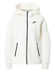 Nike Sportswear Chaqueta deportiva 'TECH FLEECE' negro / blanco cáscara de huevo