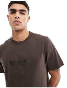 Camiseta marrón con logo Shadow de Barbour International-Brown