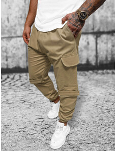 Pantalón chino jogger de hombre beige OZONEE O/G3014