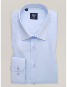 Willsoor Camisa azul claro extra slim fit para hombre con cuello clásico 16180