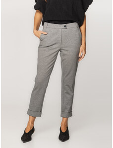 Willsoor Pantalones de punto color gris claro para mujer 15940