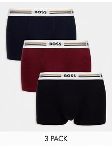 Pack de 3 calzoncillos de color negro, azul y rojo Revive de BOSS Bodywear-Multicolor