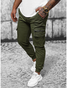 Pantalón chino jogger de hombre verde OZONEE NB/MP0201MV