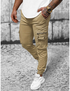 Pantalón chino jogger de hombre beige OZONEE NB/MP0201K