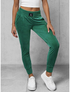 Pantalón velour de chándal para mujer verde OZONEE O/CR98106