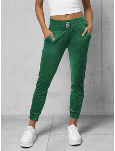 Pantalón velour de chándal para mujer verde OZONEE O/CR98108