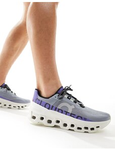 On Running Zapatillas de deporte azul bruma y color arándano para correr Cloudmonster de ON
